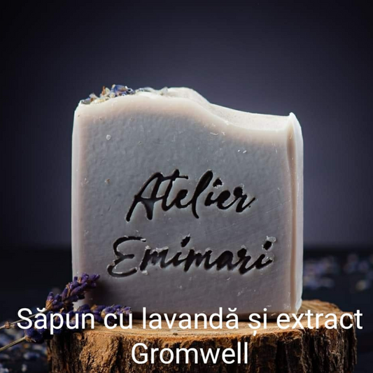 Sapun 100% natural hand made cu lapte de capra lavanda si extract Gromwell